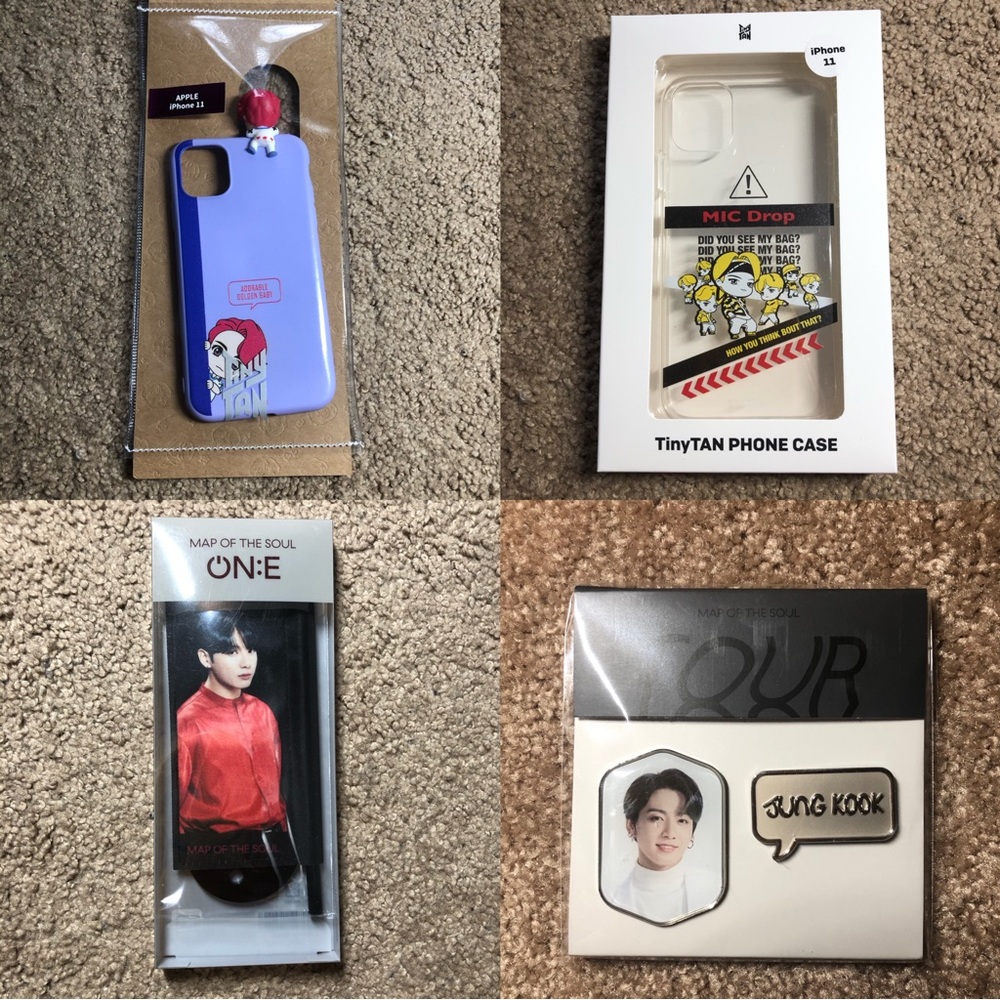 BTS TinyTan Jungkook OT7 Mic Drop official phone case flag badge official merch